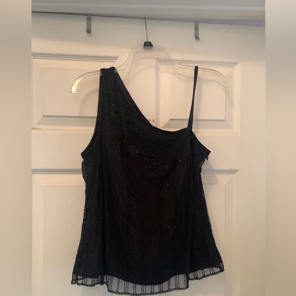 Lauren Ralph Lauren sequins black top Size M - Picture 5 of 10